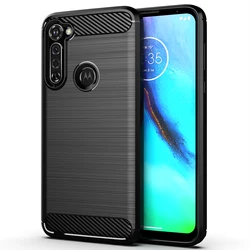 Luxury Soft Silicone Shockproof Case with Brushed Texture for Moto G Pro (Black)