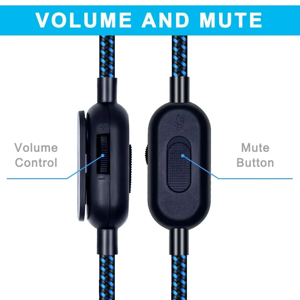 Logitech G433 G233 G Pro X Gaming Headset Mic Mute Audio Volume Control cable
