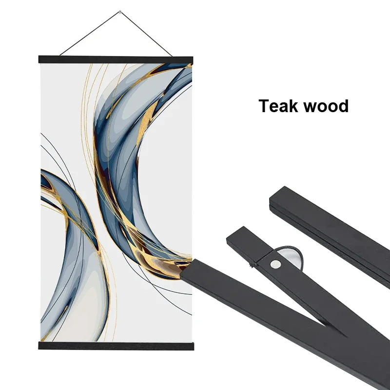 DIY Magnetic Wood Poster Frame Teak/Pine Photo Hangers Hanging Kit for Pictures Canvas Prints Poster Scroll Artwork Print Holder photo frame wood canvas frame wood photo frame wood frame wood picture frame art frames