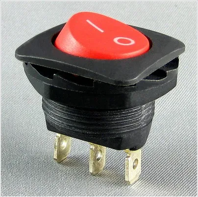 

round rocker switch KCD8 A2 KCD9 12N 6A 3 feet red button