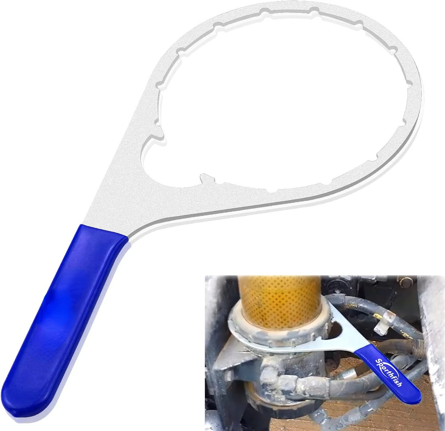 Colar/Vent Fuel Filter Wrench Metal for 380134 382 Compatible with Detroit Truck Engines with 6 inch Inner Diameter