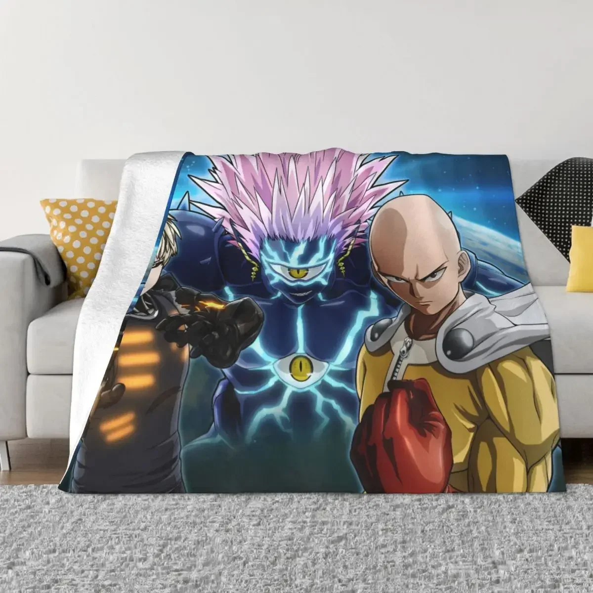 Одеяло для манги One Punch Man, Фланелевое весенне-осеннее теплое постельное белье Сайтама Genos Boros