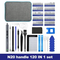 Rechargeable Wireless Mini Electric Screwdriver Precision Set - 62 Magnetic Bits Power Tool Kit (120 in 1 set)