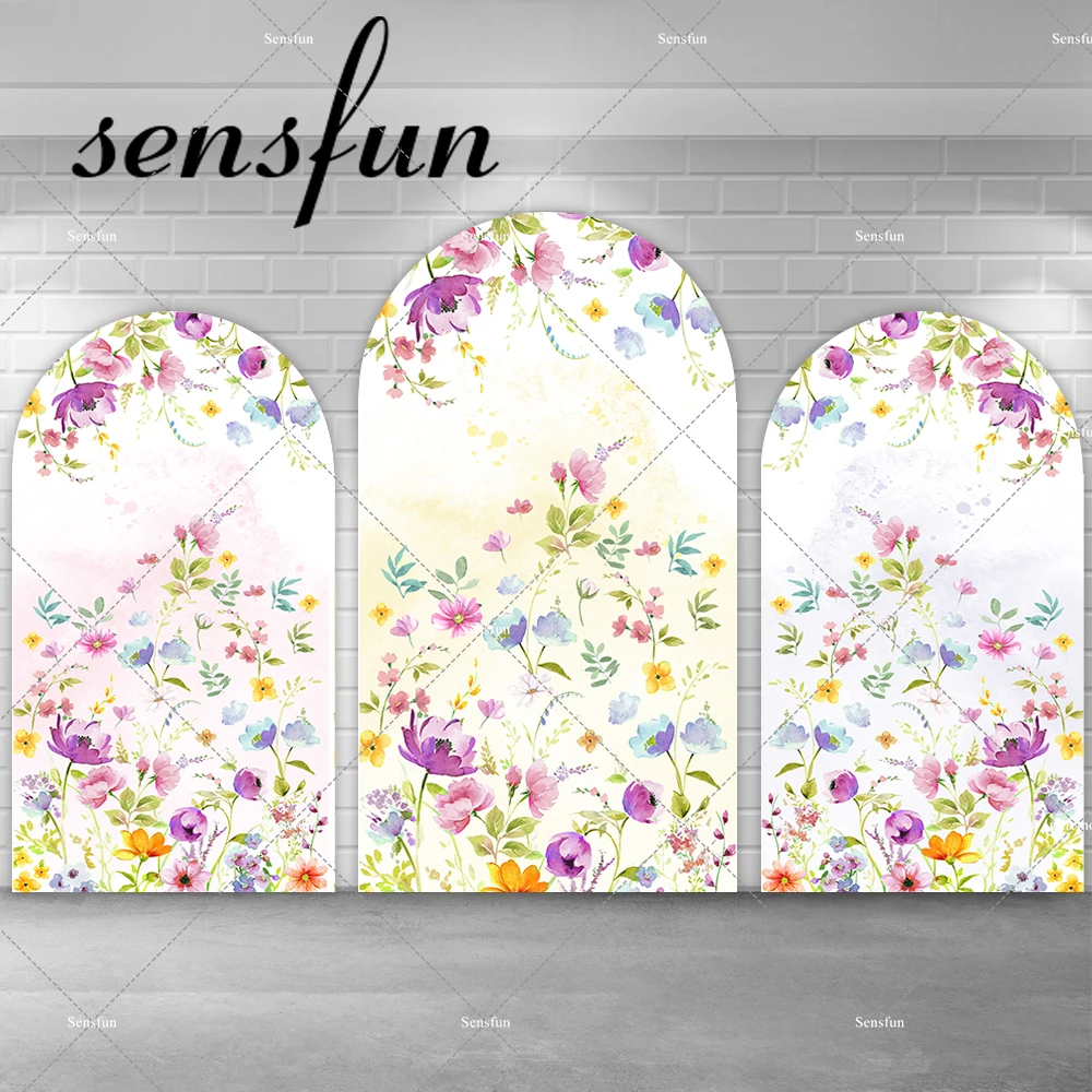 

Spring Flowers Arch Backdrop Cover for Girls Birthday Party Decor Lady Bridal Shower Wedding Party Chiara Wall Backgrounds