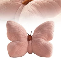 Butterfly Pillow Throwing Pad Short Plush Cushion Cute Girl Pink Toy for Bedroom Sofa Home Decoration Home Textile Cushion 5