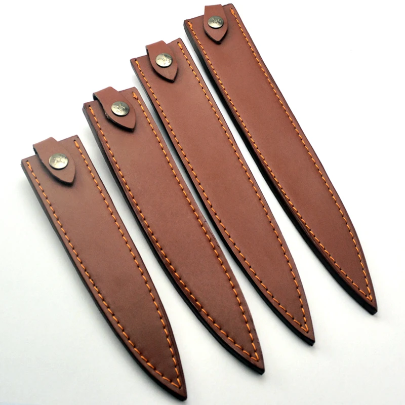 1pc 5 Sizes Genuine Cowhide Leather Japanese Style SALMON Chef Fruit Fillet  Knife Sheath Scabbard Fish Trimming Knives Cover - AliExpress