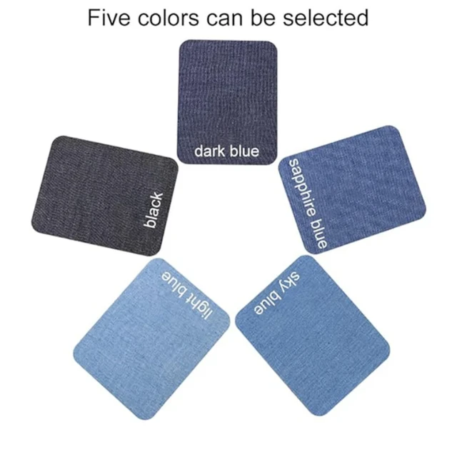 5Pcs Denim Iron on Denim Patches for Clothing Jeans Self Adhesive Repair  Fabric DIY Household Jeans Clothing Repair Jacket Decor - AliExpress