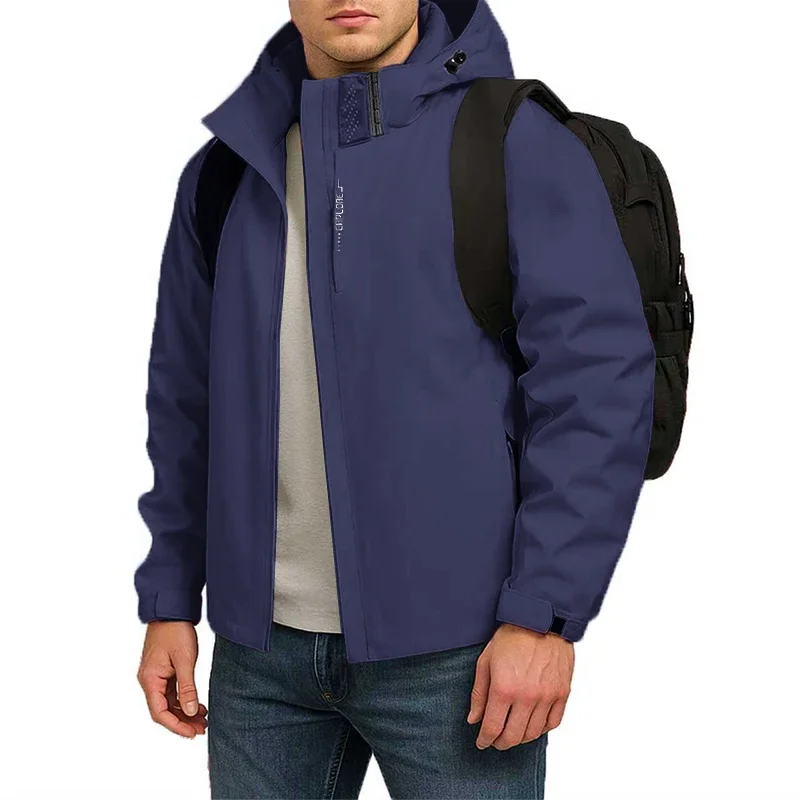 Autumn Men's Waterproof Coats Raincoat Lightweight Hooded Jacket Casual Streetwear Hiking Jacket Windproof Climbing Outerwear