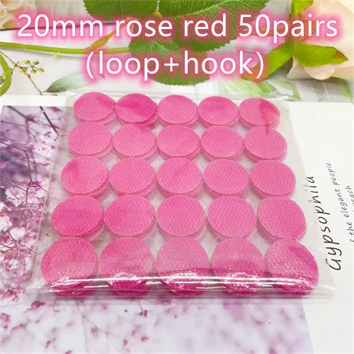 Self-Adhesive Hook and Loop Dots - Strong Double-Sided Tape for Crafting and Sewing (50/100 Pairs)