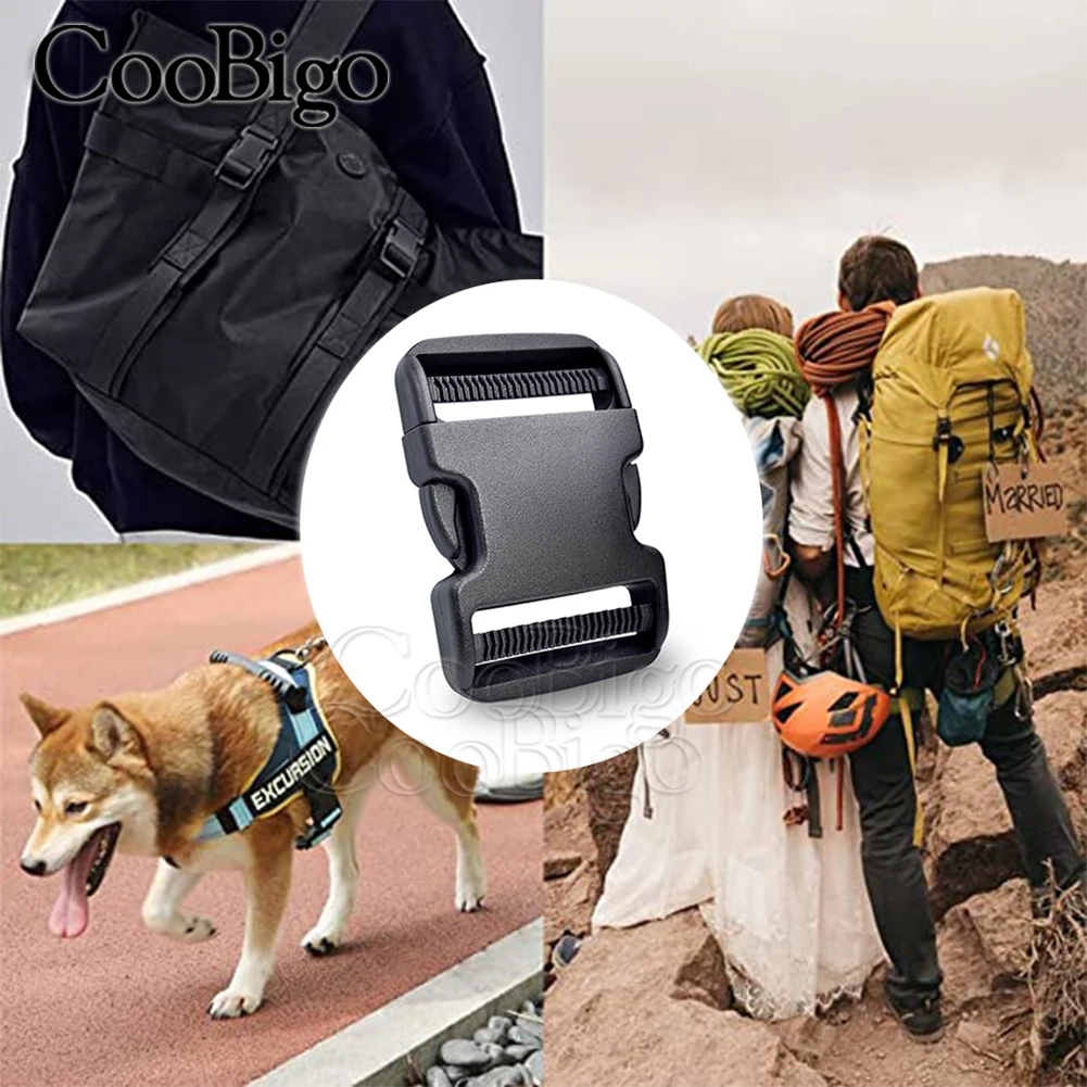 Fibbie A Scatto Doppie Per Zaini - 50mm, Nero, Confezione Da 4 Pezzi, Per Cinghie 38-50mm - Foto 10