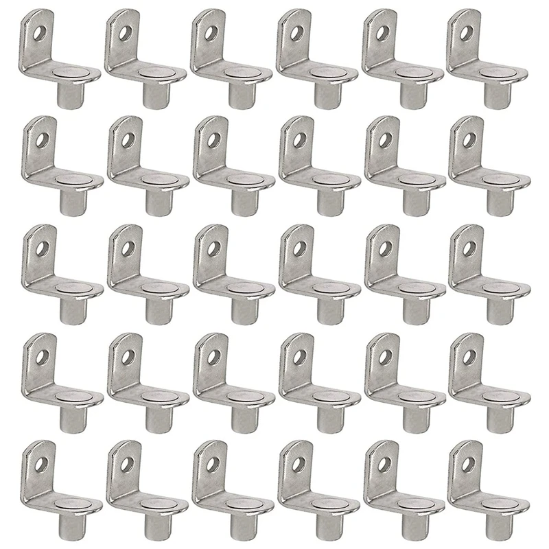 50 Pcs Shelf Support Pegs 6mm Lshaped Shelf Support Nickel Plated Shelf Bracket Pegs For