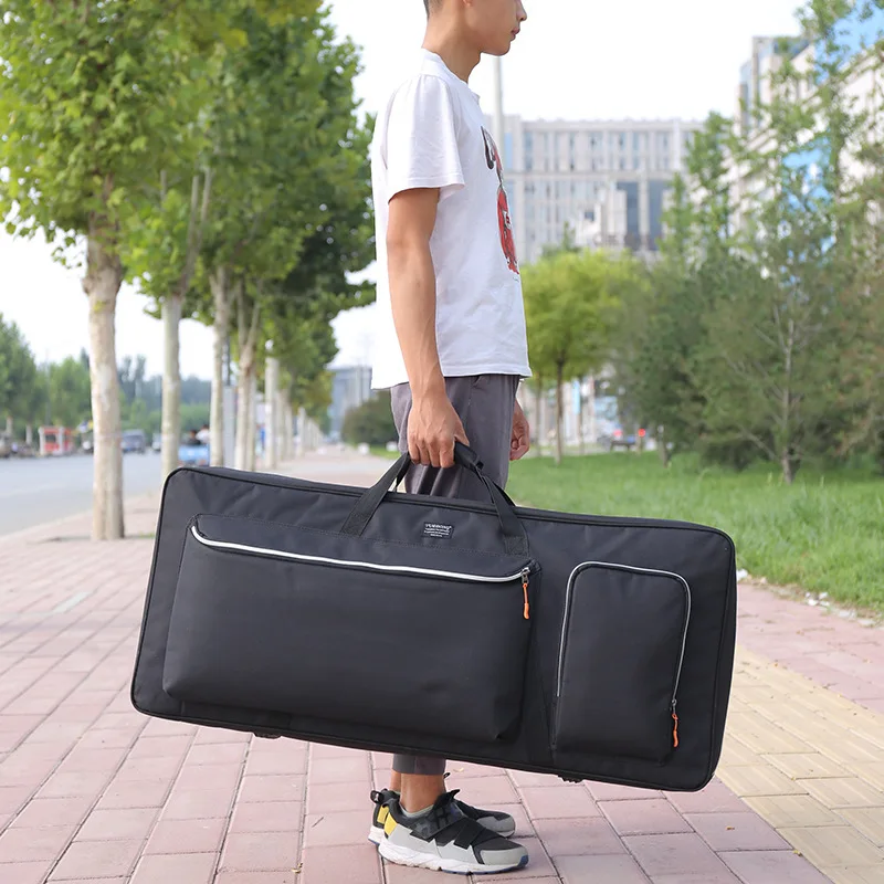 Bolsa de transporte para teclado de 61 teclas con asa, 600D Oxford, instrumento de Piano Electrónico, funda de almacenamiento gruesa portátil para Roland