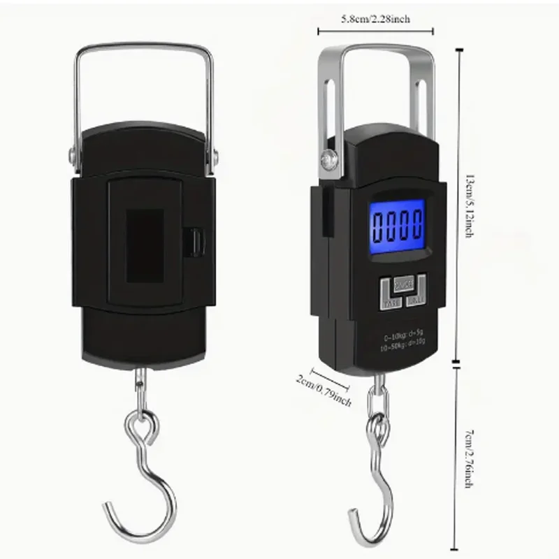 50kg/10g USB Rechargeable Digital Hanging Scale 3