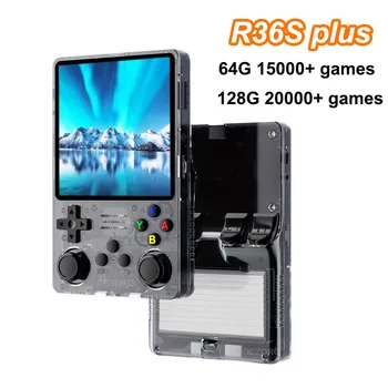 Console di Gioco Portatile Retro R36plus, Dispositivo di Gioco Portatile, Emulatore Arcade con 64G/128G di Giochi