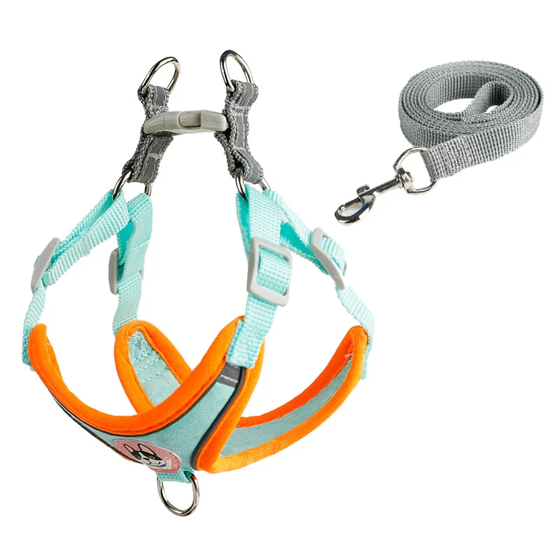 Adjustable Dog Harness and Leash Set - Breathable Pet Walking Accessory
