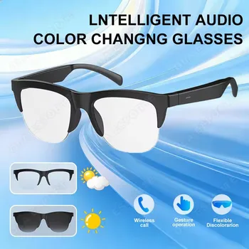 2026 Lenti che cambiano colore Occhiali intelligenti Assistente vocale Chiamata Bluetooth wireless Fotocamera per sport all'aria aperta Occhiali da sole alla moda anti-UV