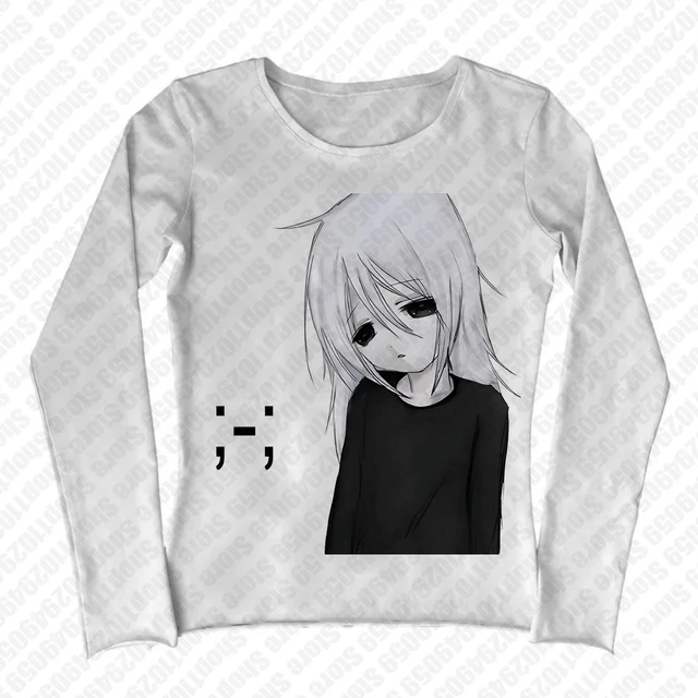T-shirt manches longues pour femmes, Streetwear, slim, été, Emo Girl, haut court, Y2k, Vintage, Goth, lettre imprimée, Harajuku, années 2000 1