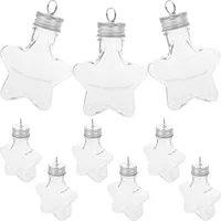 Christmas Bottle Wishing Containers Star Shaped Jars Hanging Origami Colored Decor Drink 1