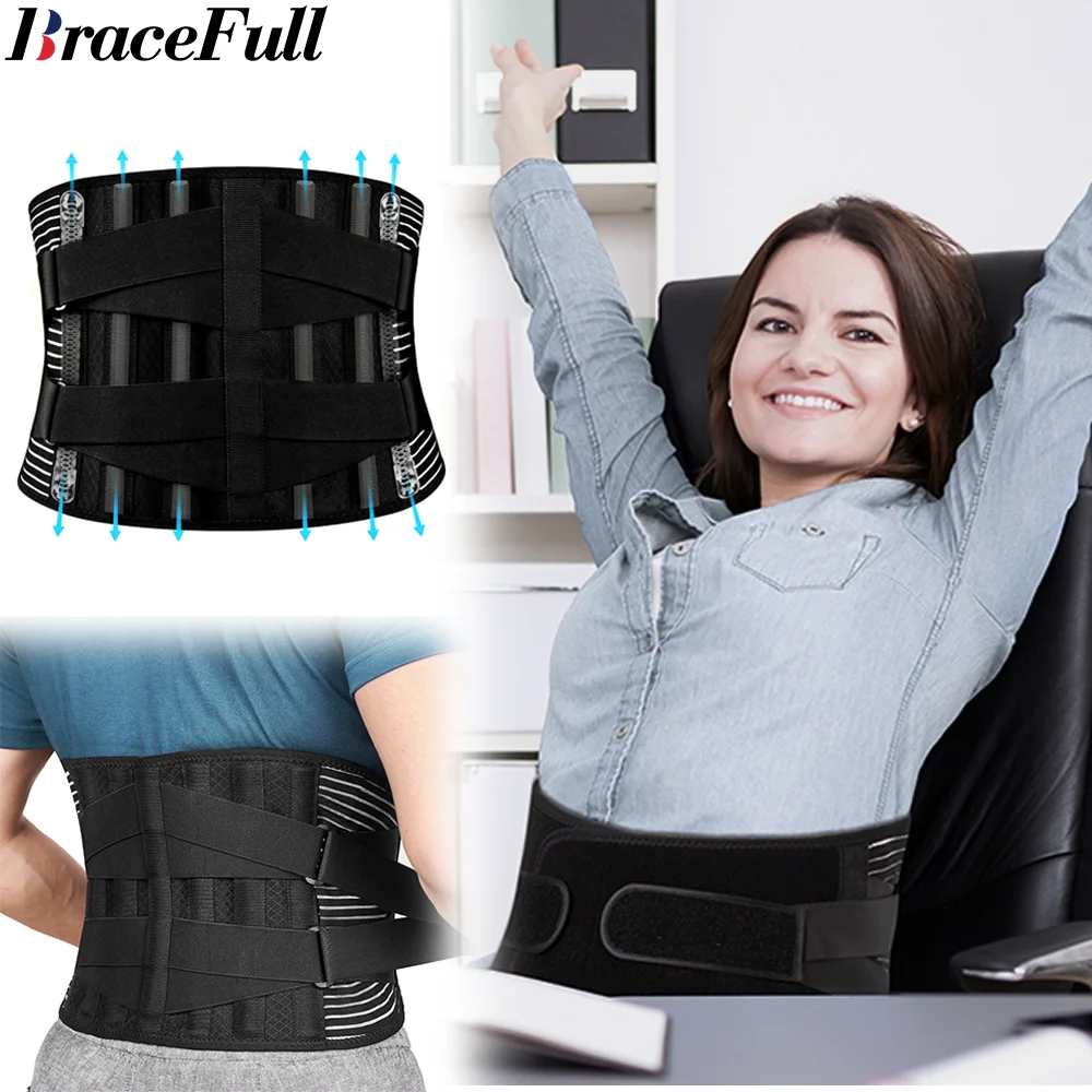 

Double Pull Back Lumbar Support Belt Waist Orthopedic Corset Men Women Spine Decompression Waist Trainer Brace Back Pain Relief