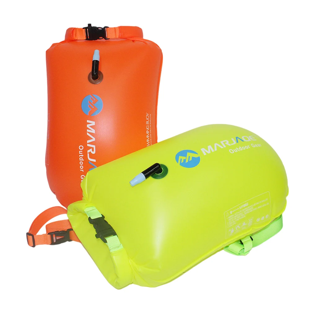 Life Buoy Storage Bag 20L PVC Inflatable Safety Swimming Buoy with Belt 12KG Buoyancy Lightweight for Water Sports