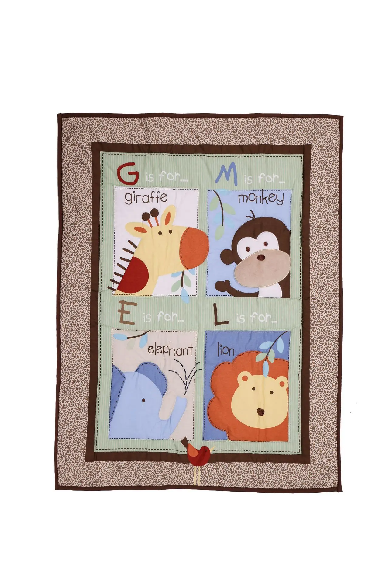 Cute and fun cartoon patchwork blanket for infants and young children, size 107 * 84cm CJ266