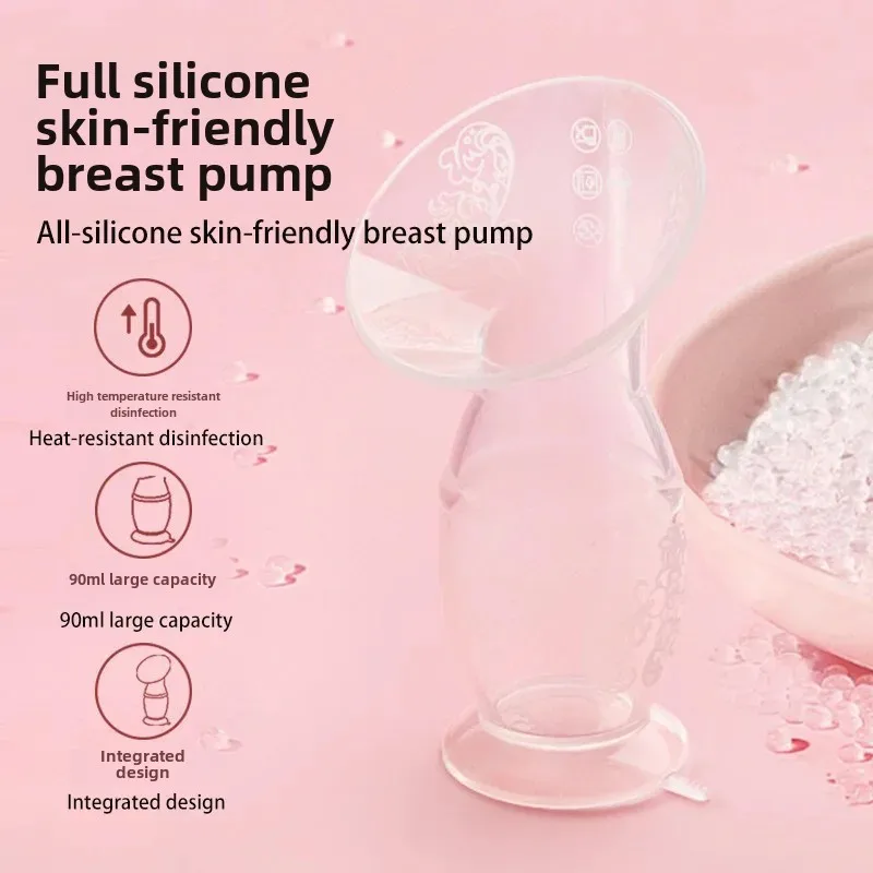 Upgraded Manual Breast Pump Silicone Portable Milk Collection Device Baby Feeding Tool Handheld Expression Extractor
