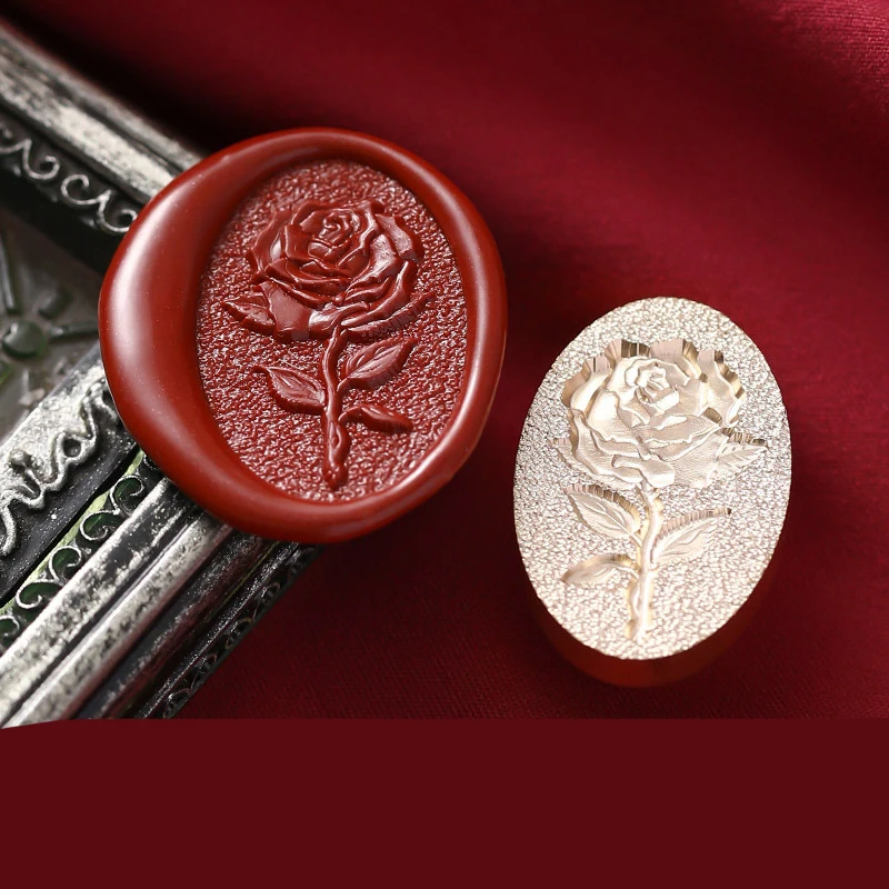 Romantic Love Wax Stamp Head Bride Groom Roses Heart Pattern Sealing Wax Scrapbooking Stamps Wedding Invitations Decoration