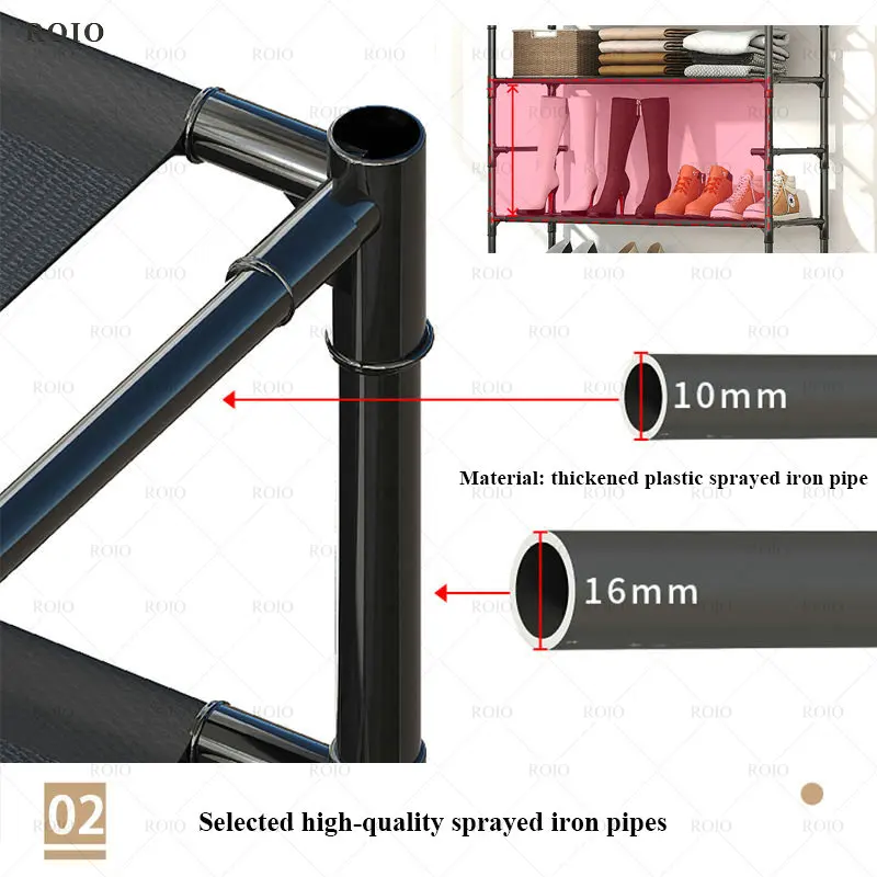 Multi-layer Shoe Rack DIY Clothes Hanger Coat Rack Storage Clothing Drying Shoe Organizer