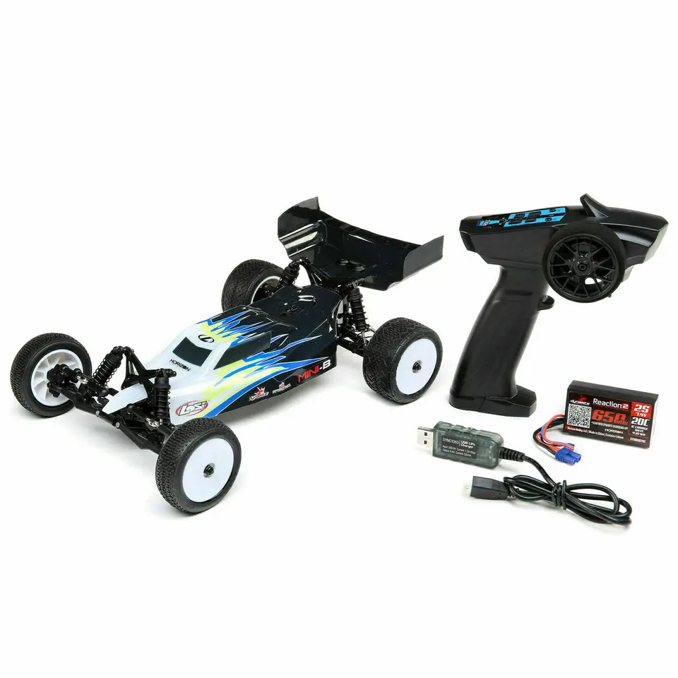 Losi Mini-B RTR 1/16 2WD バギー - イエロー/ホワイト 1/16 Mini-B 2S 2WD