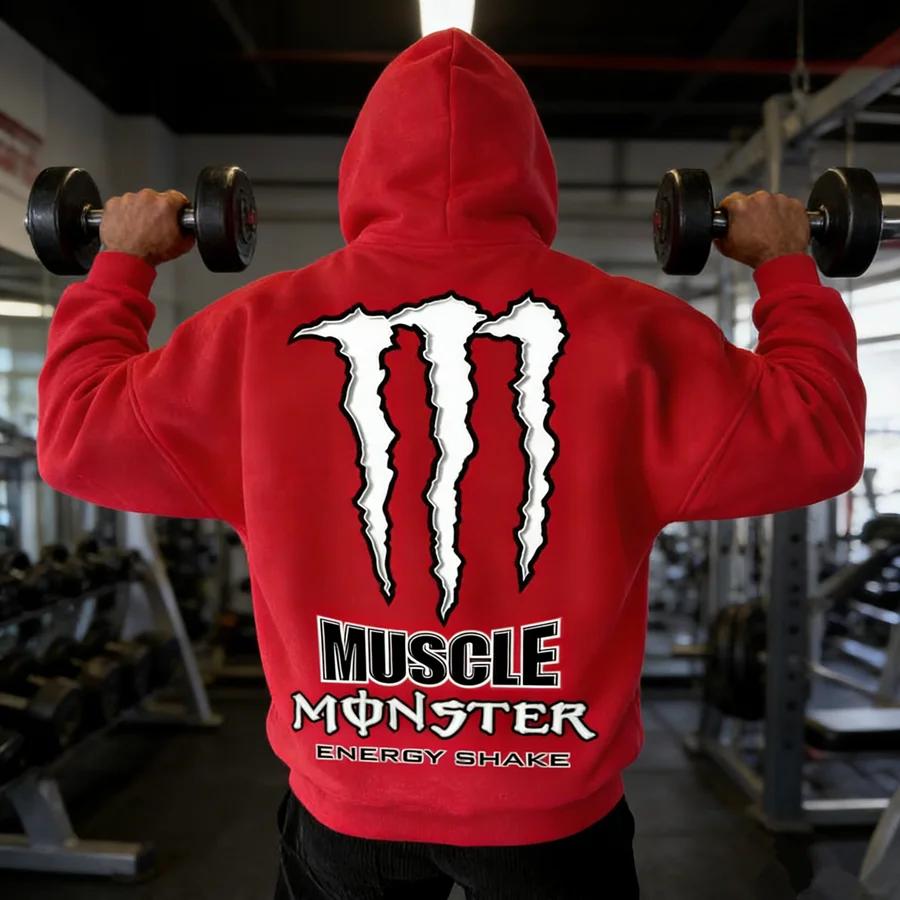 Monster Energy Hoodies – Charcoal Gray Streetwear Pullover For Men & Women