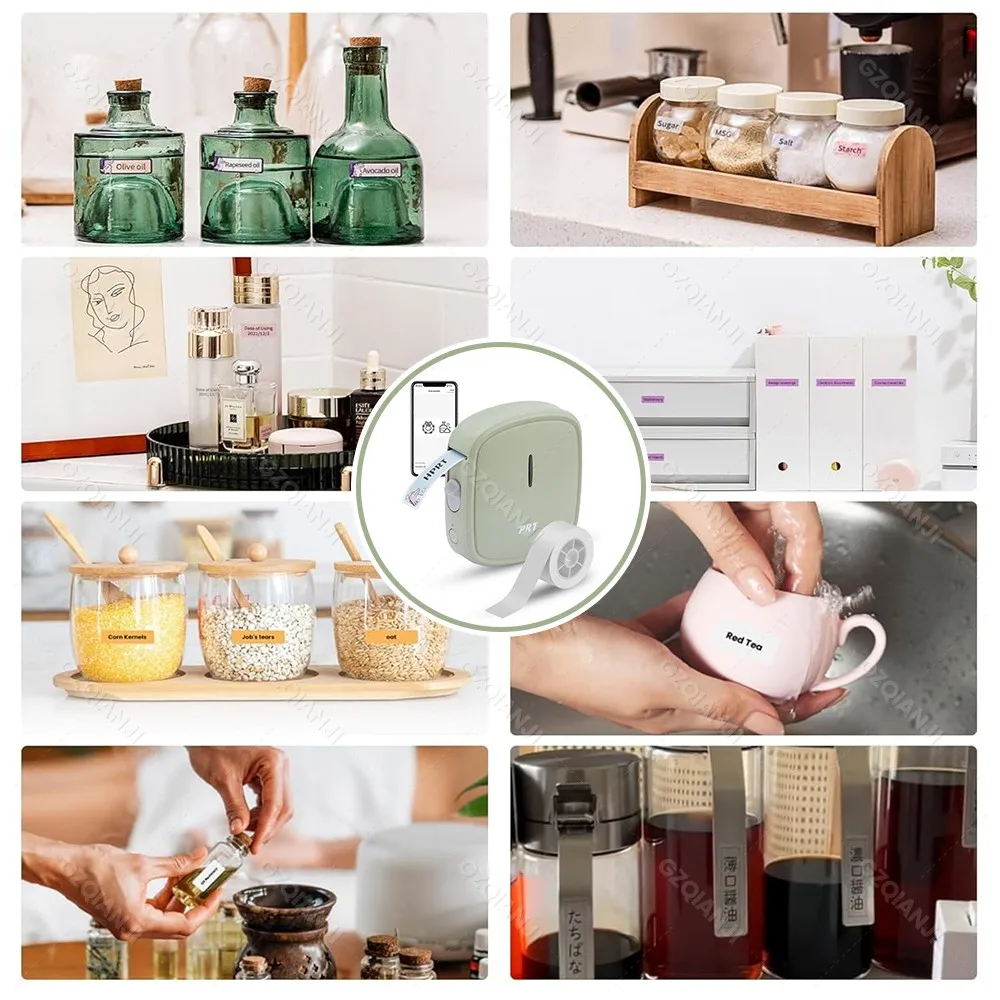 HPRT Inkless Thermal Label Printer Q2 Portable Mini Label Maker Bluetooth Labeling Machine or 3Rolls Sticker Paper Tag Barcode