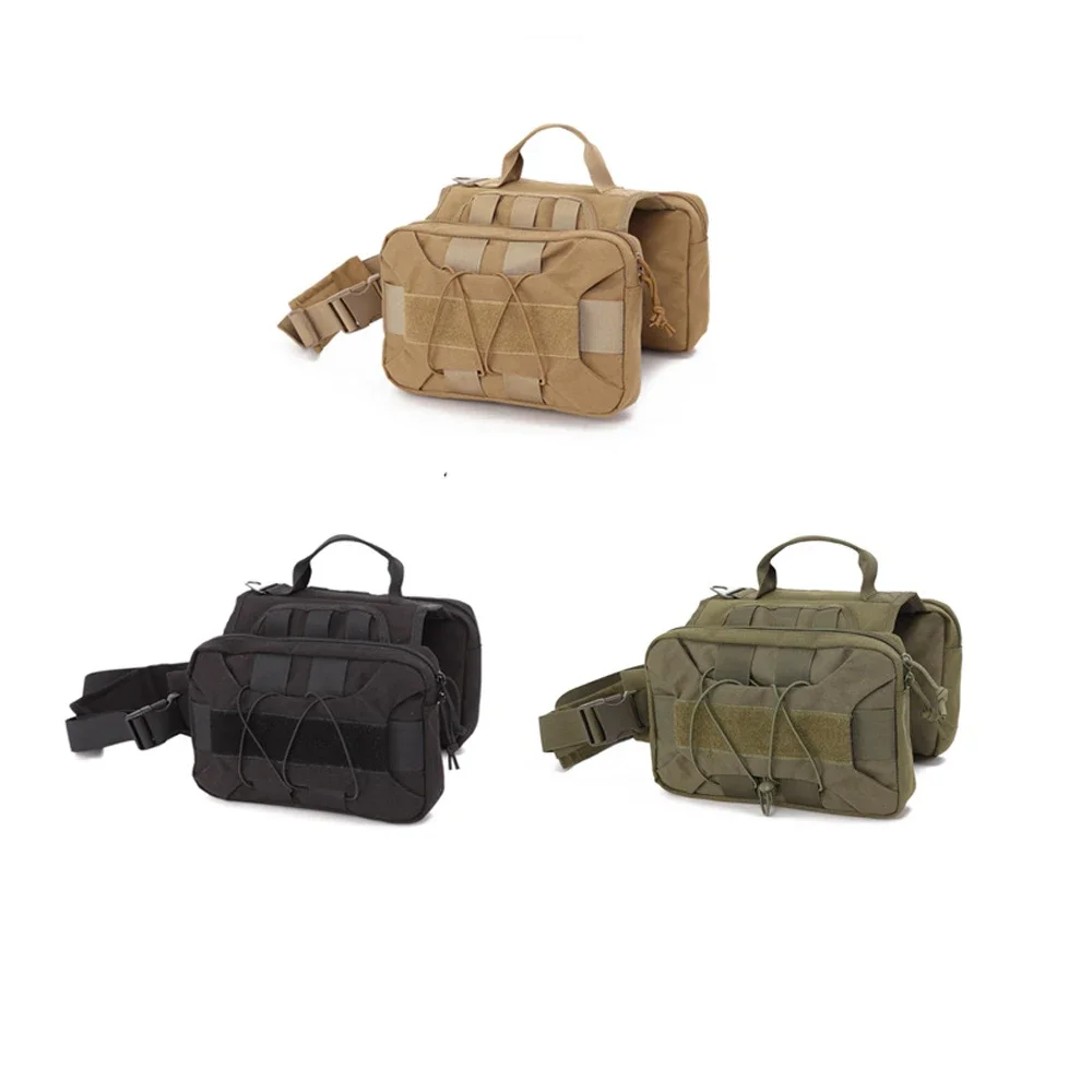 중형 대형견 하네스 가방, 배낭 새들 가방, 여행 캠핑 하이킹, 넉넉한 사이드 포켓 2 개 