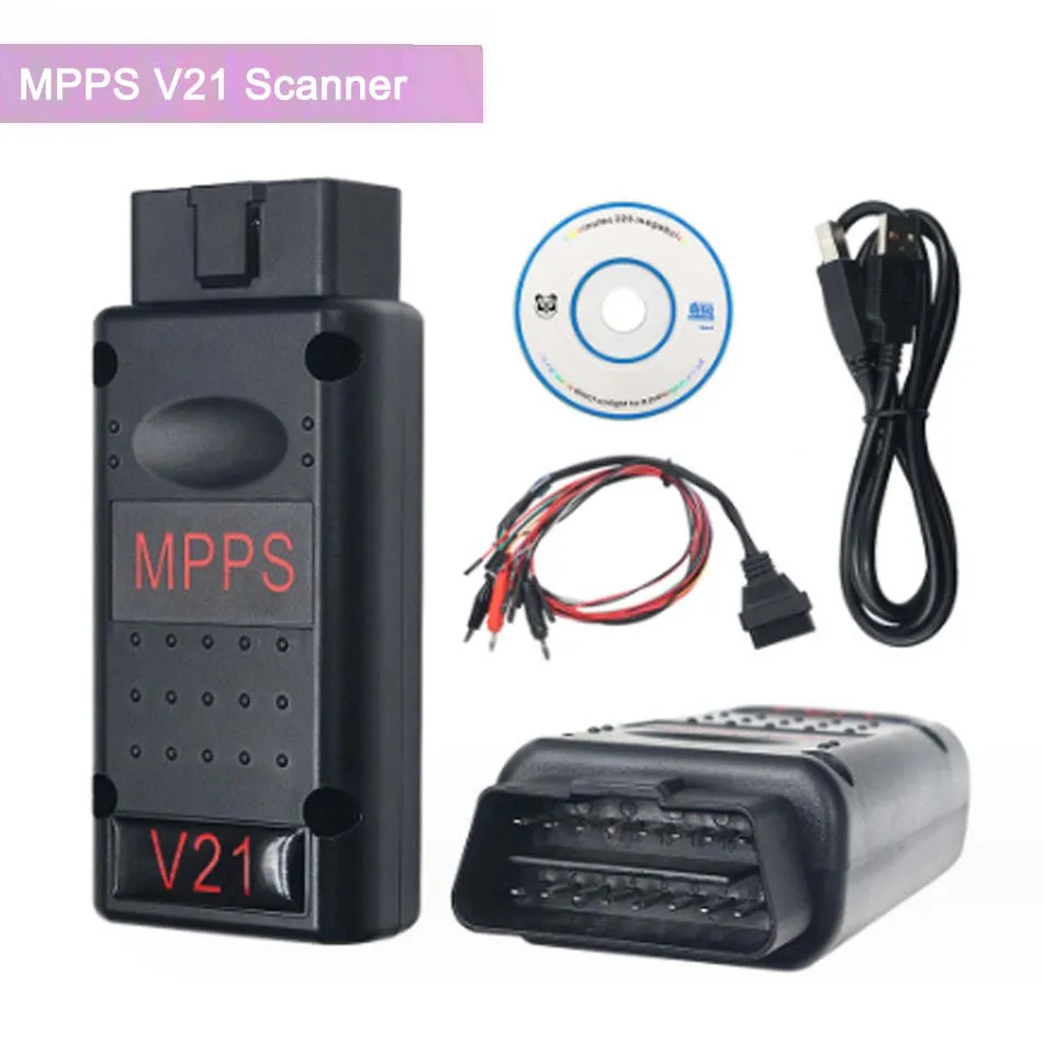 MPPS V21 MAIN + TRICORE + MULTIBOOT с пробным тросиком для M3.8, M5.9, ME7xx, MED9, MED17, EDC15/16/17 Obd2 сканер неисправностей