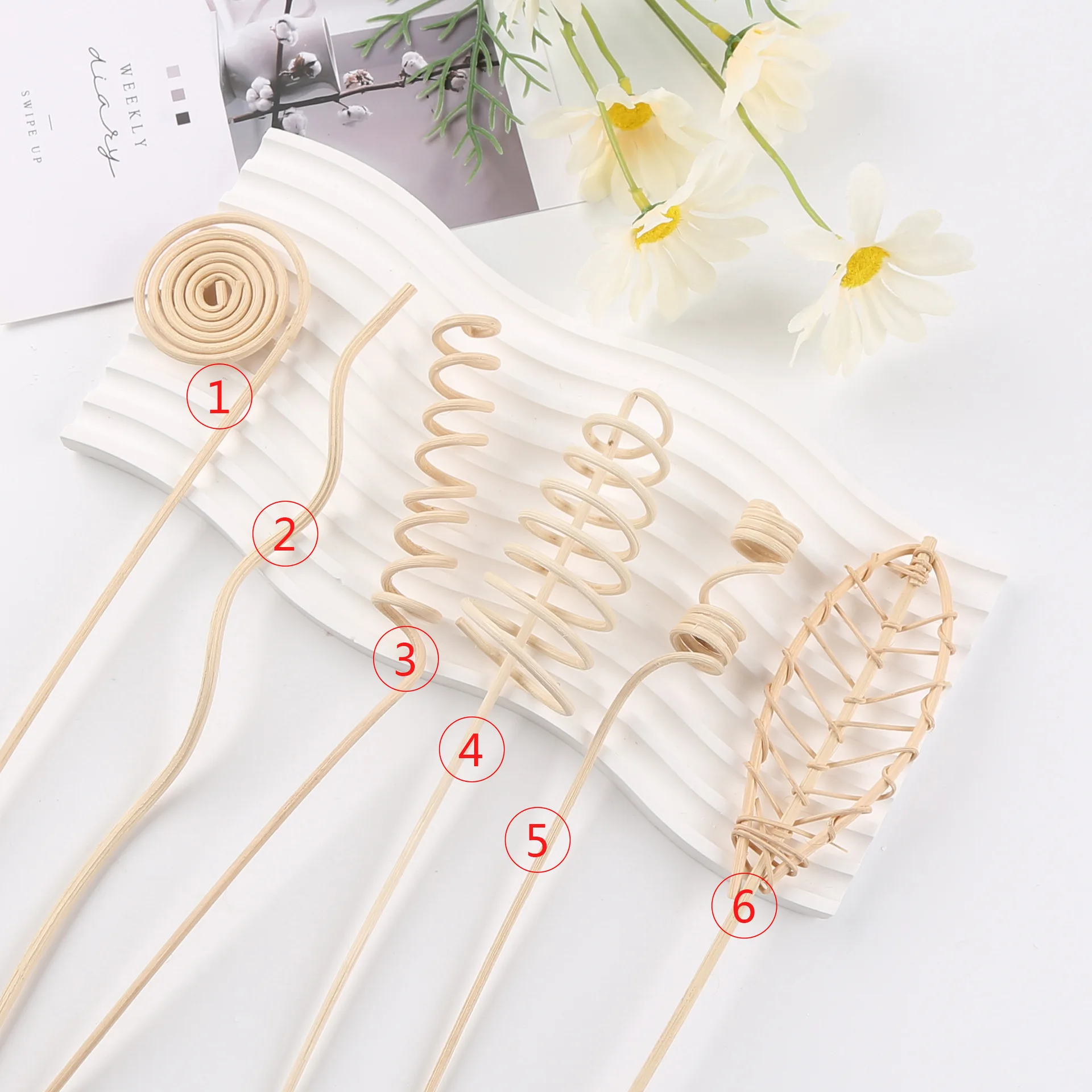 NEW6PCS/9PCS Yapay Çiçek Rattan Kamış Koku AROMA YAYICI Dolum Sopa DIY Çiçek YENI 6PCS/9PCS Yapay