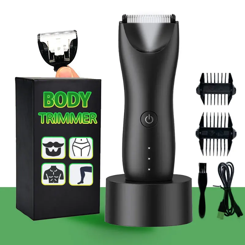 

Men's Trimmer Clipper for Body Hair Removal Epilator Groin Hair Shaver Groomer Waterproof for Sensitive Areas Pubic Hair Clipper