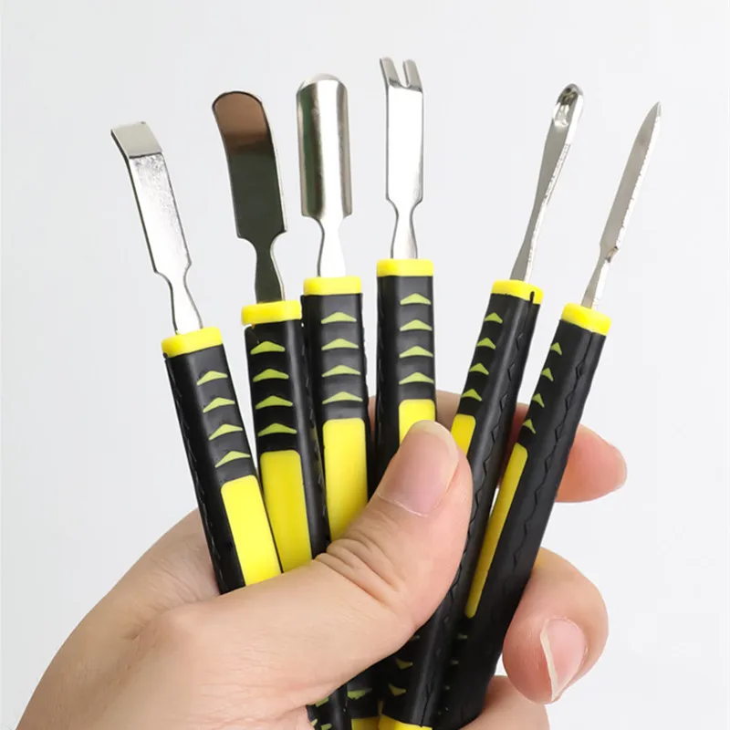 6 Piece Disassembly Set of Metal Pry Bar Tool Stick Boot Stick Boot Pry Shell iPhone Samsung Apple Xiaomi Open Screen Tools phone repair tools phone repair kit