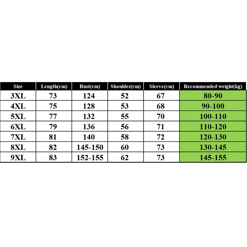 155KG Spring Autumn Jackets 5XL 6XL 7XL 8XL 9XL Bust 155cm Men Jackets 2
