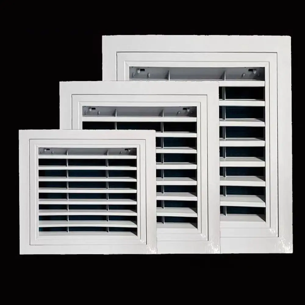 New Aluminum Alloy Air Vent Grille Square With Mesh Return Air Grill White Gable Vent Exterior Walls