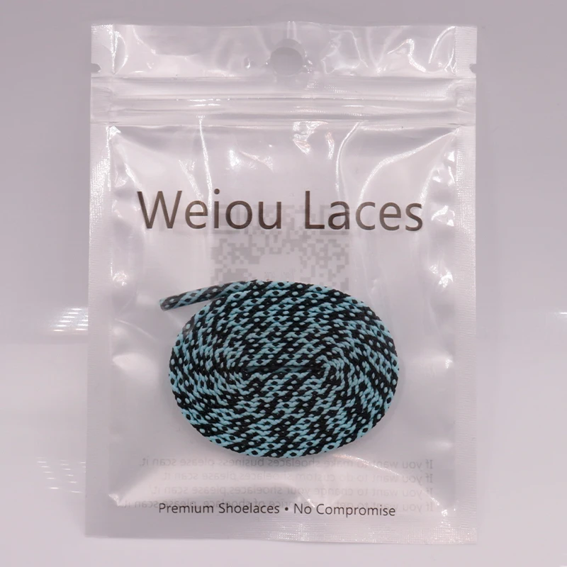 Weiou 7MM String Double Color Polyester Laces 2021 High Quality Orange Green Red Shoelaces Black Series Two Color Combinaiton