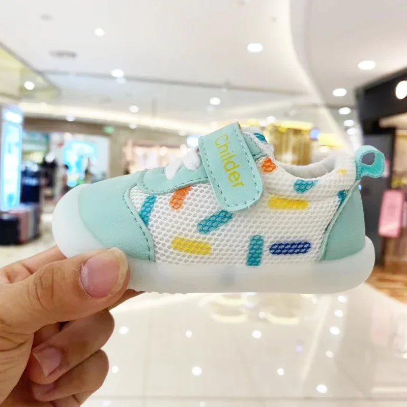 Boys/Girls Baby Walking Shoe 2025 Spring/Autumn New 0-2 Year Old Shoe Soft Sole Mesh Breathable Baby Shoe Nude Shoe bebê أحذية 4