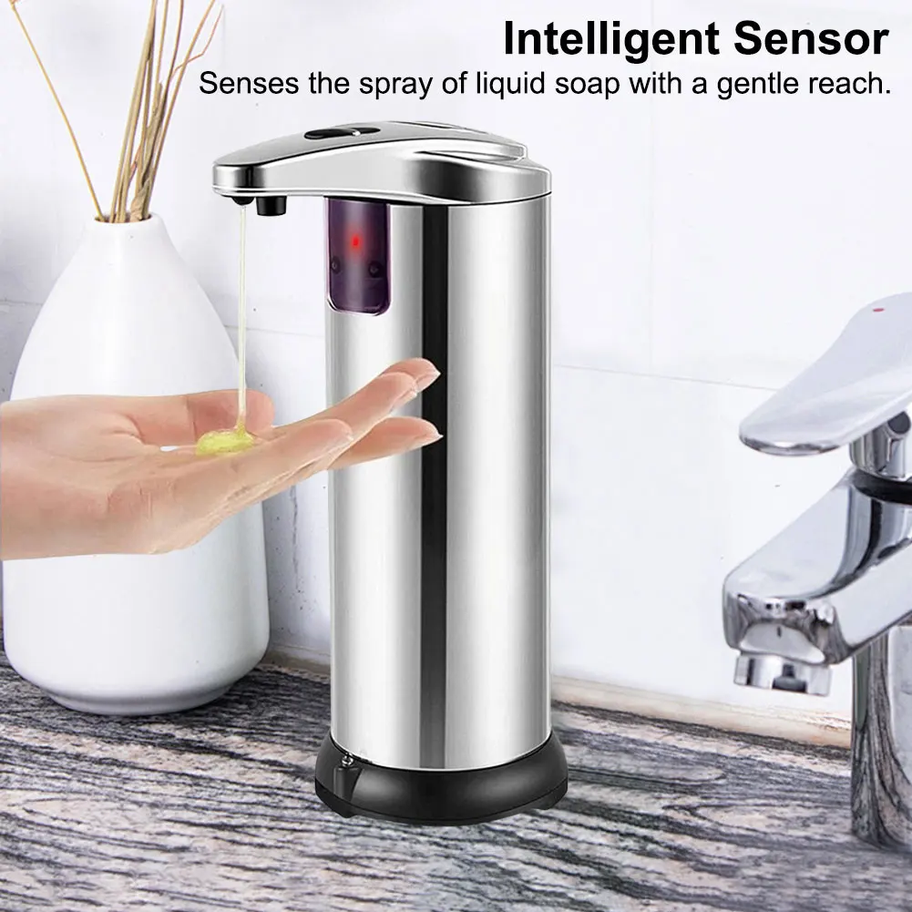 Automatic Soap Dispenser Touchless Dish Soap Dispenser Stainless Steel Hands Free Auto for Kitchen Bathroom soap dispenser soap pump