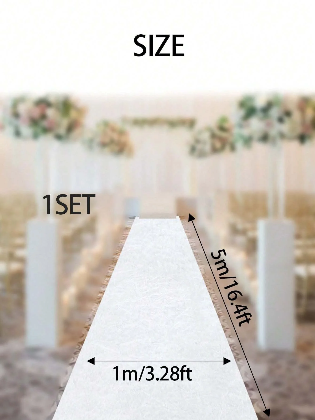 1 Set Wedding Party Decorations White Carpet 5m Disposable White Mat for Commercial Grand Opening Wedding Birthday Party