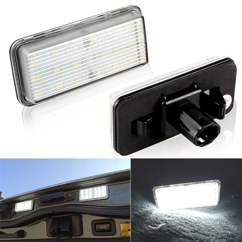 

2Pcs Car LED Number License Plate Light No Error Canbus for Toyota Land Cruiser 100 200 Prado 120 Reiz 4D Mark X Car Accessories