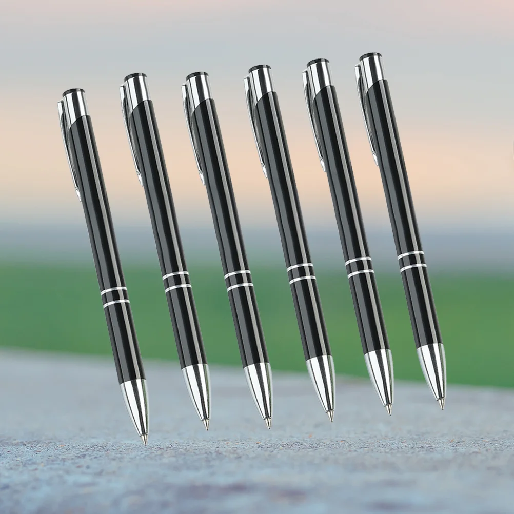 

6 Pcs Fine Tip Business Student Ballpoint Pens Retractable Students Metal Office
