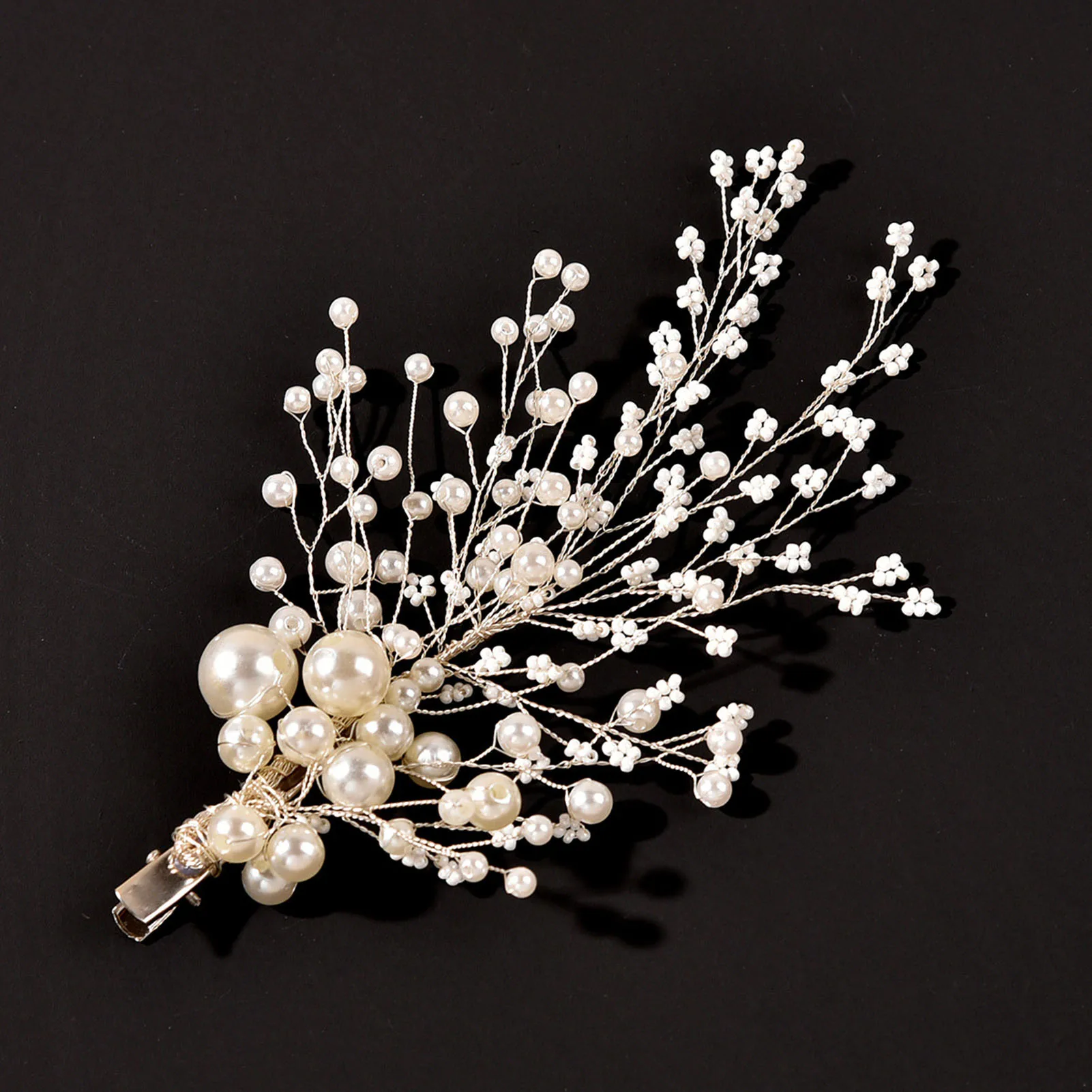 

Свадебные заколки для волос для невесты, заколки с жемчугом и цветами, боковые зажимы, простые заколки для волос, свадебные аксессуары для волос для невесты, декоративные головные уборы