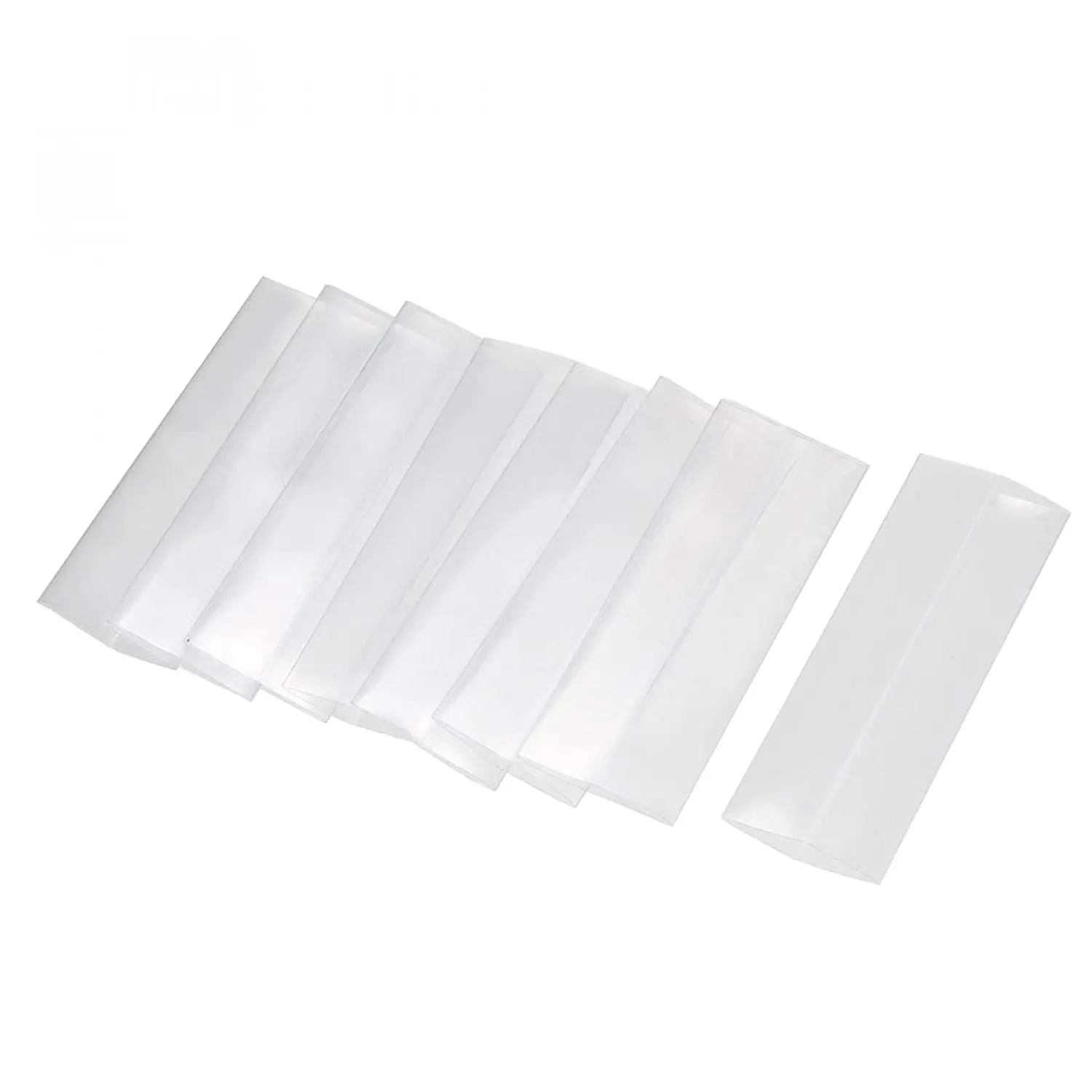 

Keszoox Battery Wrap PVC Heat Shrink Tubing 17mm Flat Width Pre Cut for AAA Power Supply 48mm Length Clear 50pcs
