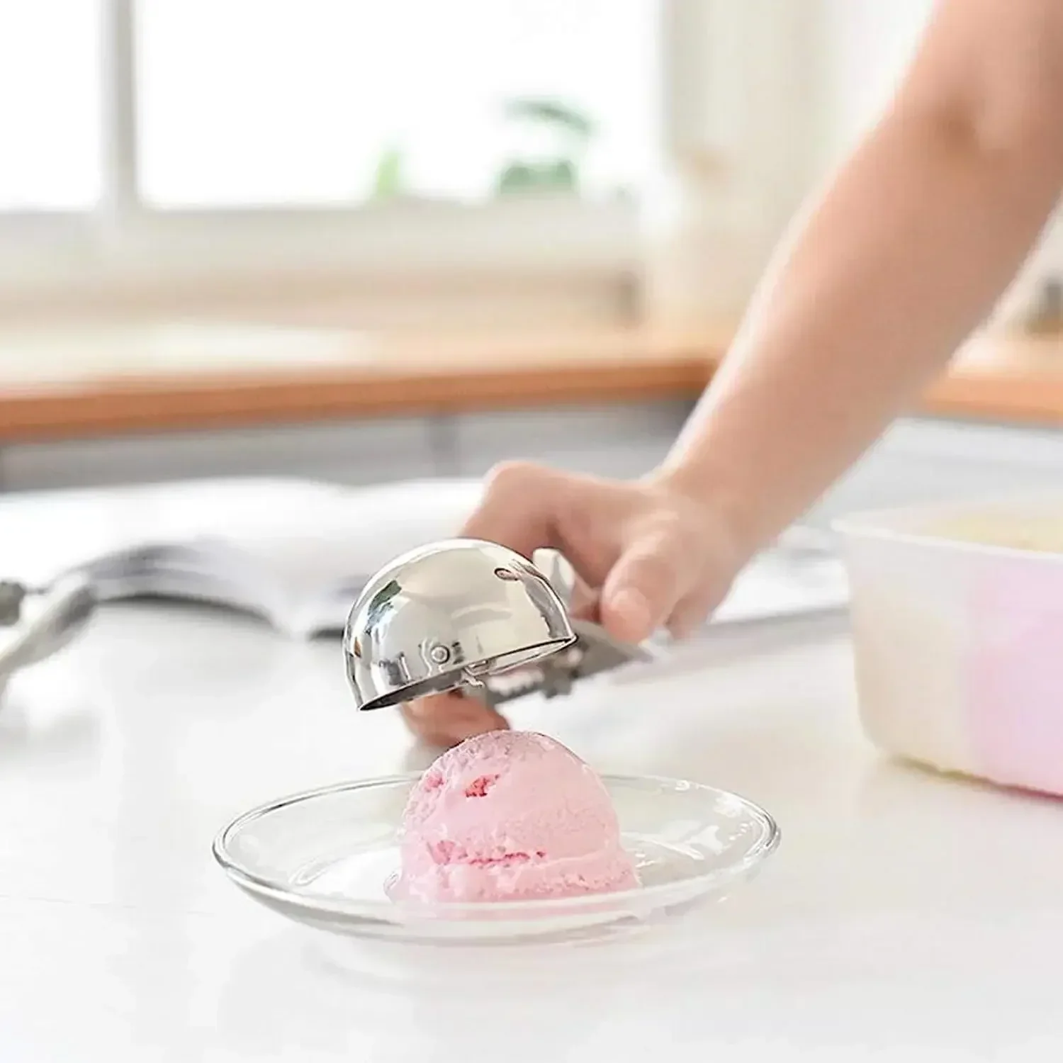 Easy Demoulding Ice Cream Scoop Ball Digger Handmade Ice Stainless Steel Ice Cream Scoop Kitchen Accessories Summer Hot Sale