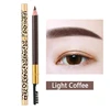 Lasting Color Double Head Eyebrow Pencil with Brush Waterproof Not Blooming Black Brown Professional Tint Shade Eyebrows Makeup 4