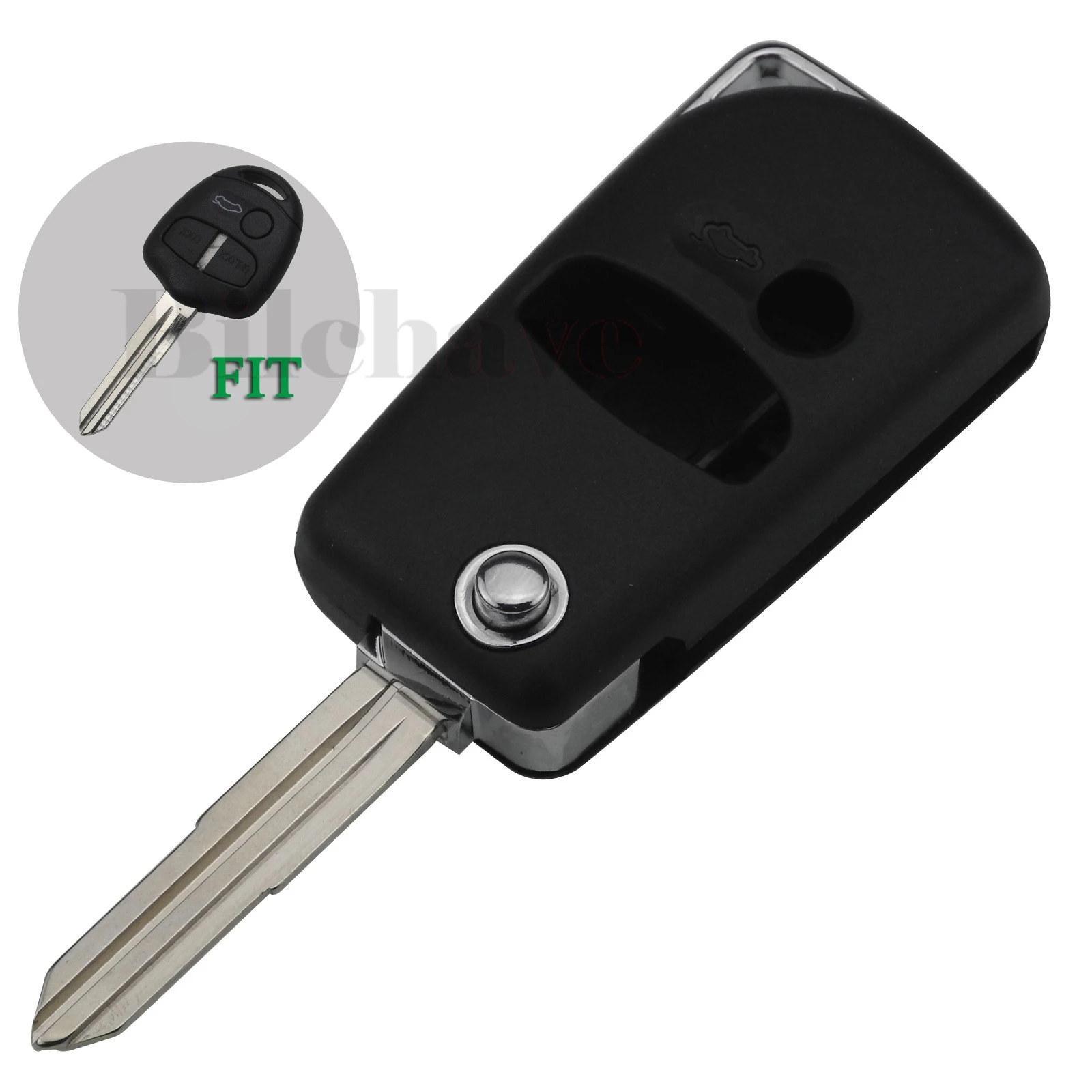 MITSUBISHI ASX GRANDIS PAJERO SPORT OUTLANDER Bilchave Modified Flip Folding Key Shell 2/3 Buttons Fob Key CaseReplcement