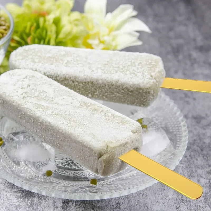 20pcs Ice Cream Sticks Acrylic Cake Topper Gold Mirror Stick for Birthday Party Ice Cream Decorations ice cream sticks
